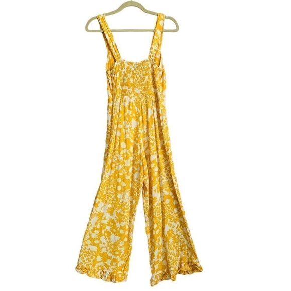 Faithfull The Brand Kasbah Jumpsuit Yellow and White Floral | Size 4 - Picture 6 of 12